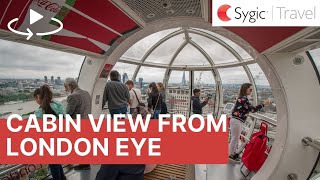 360 video: Cabin view from London Eye, London, UK