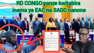 NGIYO IMYANZURO Y'INAMA YA SADC NA EAC ITARAGARAGAYEMO CONGO LE 07/02/2025 MURI TANZANIA