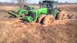 Tractors stuck in the mud!