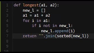 Python - Two to One | Codewars 7KYU