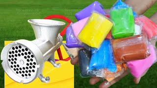 New Experiment Colorfull clay vs MEAT GRINDER NEW VIDEO ASMR