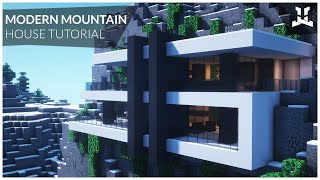 Minecraft: MODERN MOUNTAIN HOUSE (How to Build: Relaxing Tutorial)