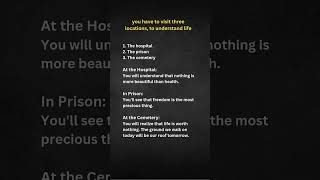 you have to visit three locations, to understand life  #motivation #quotes  #english #darkpsychology