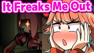 Kiara’s poor heart can’t handle Smol Calli’s JUMPSCARES【Hololive】