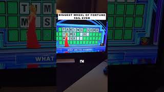Biggest Wheel of Fortune FAIL Ever #shorts