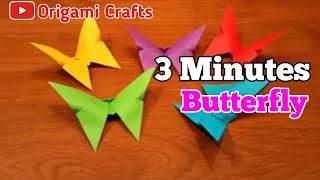 How To Make an Easy Origami Butterfly || In 3 Minutes