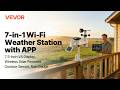 VEVOR 7-in-1 Wi-Fi station - Smart, self-sufficient, and perfect for home or garden.