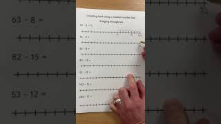 Counting back using a marked number line