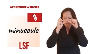 Signer MINUSCULE en LSF (langue des signes française). Apprendre la LSF par configuration