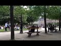 saturday evening on place des vosges in paris