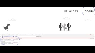 Google chrome dinosaur game hack code | JavaScript