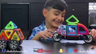 MAGFORMERS 41 Pieces Wheels Set of Magnets | Unboxing Playing and Review | Sha Kids Fun | SKF