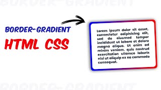 How to create Gradient Border with Html CSS | CSS Border Tutorial