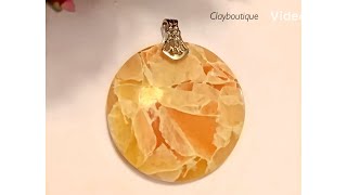 Polymer Clay Faux Honeycomb Calcite Technique/Pendant