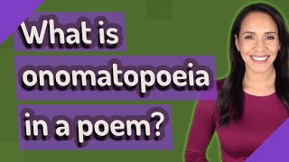 What is onomatopoeia in a poem?