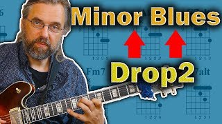Minor Blues Comping - How To Use Drop2 Chords
