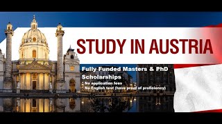 Study in Austria with Fully-Funded Master's and PhD Scholarships
