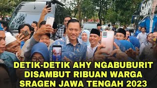Detik Detik AHY Ngabuburit Disambut Ribuan Warga Sragen Jawa Tengah
