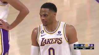 Russel Westbrook tries to Posterize Porzingis \u0026 Gafford😱 Lakers Vs Wizzard Dec.18 2022 - 2023 season