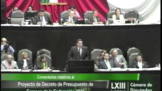 Dip. Baltazar Hinojosa (PRI) - Comentarios al PEF 2016