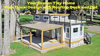 Explore Your Dream Tiny Home Functional Design with Rooftop Deck and Opt