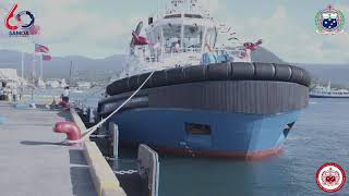 SAMOA LAUNCH TUGBOAT AS PART OF APIA PORT PROJECT 2022.