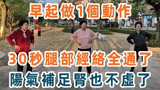 慢走和跑步都沒它養生！一個簡單動作，每天只要做30秒，腿部經絡全通了，陽氣不足腎也不虛！三高、心臟、血管也好了！62歲中醫跑得比23歲小夥還快【養生1+1】