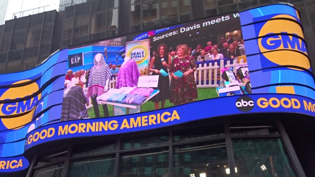 ABC Good Morning America GMA Filming Outside In Times Square, New York ...