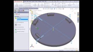 SolidWorks Tutorials - How to model using the circular pattern tool