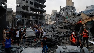 Gaza buildings destroyed in Israeli strikes