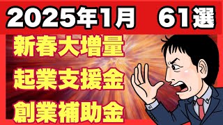 【2025年1月版】起業支援金・創業補助金・新規開業61選大量ご紹介