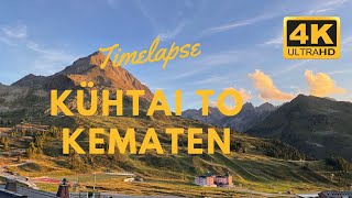 Driving from Kühtai to Kematen in Tyrol - 4K - Stunning nature and steep roads