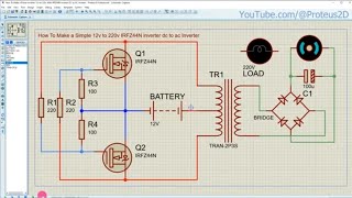 How To Make a Power Inverter 12v to 220v With IRFZ44N inverter DC to AC Inverter