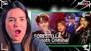 FIRST TIME REACTING TO FORESTELLA - SMOOTH CRIMINAL LIVE