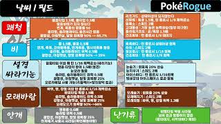 [포케로그 공략] - 2부 (필드/데미지계산/아이템/라이벌/악의조직/최종보스)