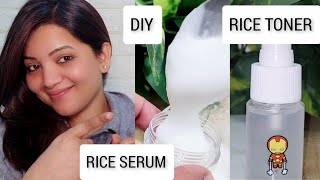 DIY Rice Water Toner \u0026 Serum for Glowing Skin | glass skin in 7 days| @BeautyHealthsecretsbyNeha