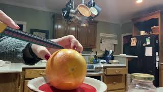 Baked Grapefruit sweetened with cherry juice