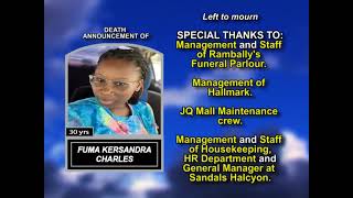 FUMA KERSANDRA CHARLES ~ Long Obituary