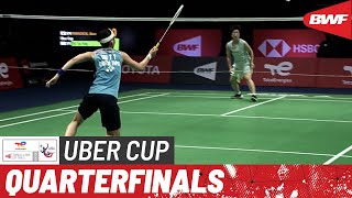 BWF Uber Cup Finals 2022 | Japan vs. Chinese Taipei | Quarterfinals