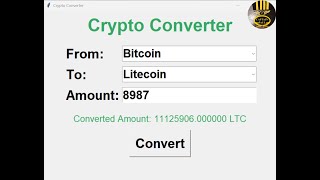 How to Create a Python Tkinter Crypto Converter App - Part 1 of 2