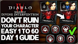 Diablo 4 - Don't Get THIS Wrong - Best Day 1 Guide, FAST Level 60, New IMPORTANT S11 Unlocks & More!