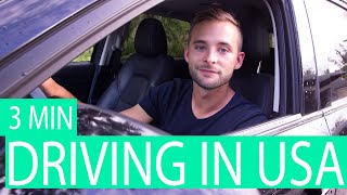 Driving in the USA in 3 minutes 🚗How to drive in the USA?