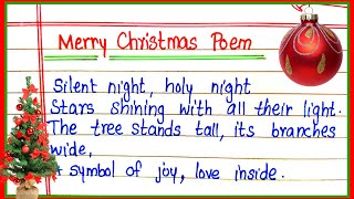 Merry Christmas Poem English | Poem for Christmas | Christmas Song English