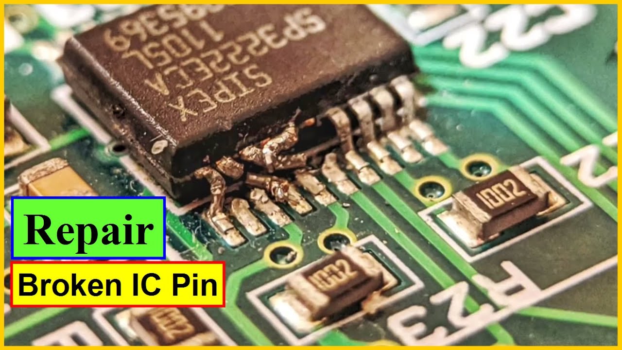 How To Repair Broken Ic Pin Fix A Broken Pins On An Ic Chip Ic Pin