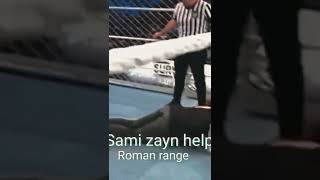 Sami zayn help Roman range and bloodline#new #trending  #viral #youtubeshorts #shortvideo #@WWE