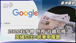 【歐洲觀察】2022有多糟 熱搜「持續危機」 英國祭出2鎊乘車優惠｜TVBS新聞 2023.01.03 @TVBSNEWS02