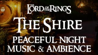 Lord of the Rings Music & Ambience | The Shire, A Peaceful Night in Bag End - Relaxing Evening Rain