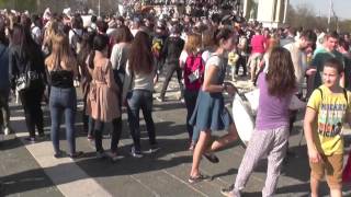 párnacsata nap, második félidő, pillow fight day 2017.04.01 Budapest, Hősök Tere