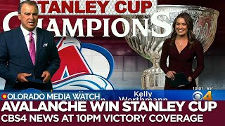 KCNC - CBS4 News at 10PM - Avalanche Stanley Cup Victory Coverage (June 26, 2022)