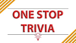 One Stop Trivia Big Sunday Quiz 1